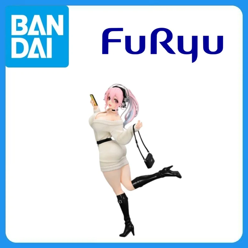 Фото В наличии Оригинальная фигурка FuRyu SoniComi (Super Sonico) Sonico Trio-Try-iT, версия Winter Memory, аниме-фигурка, гаражный набор, аниме-мультфильм №1
