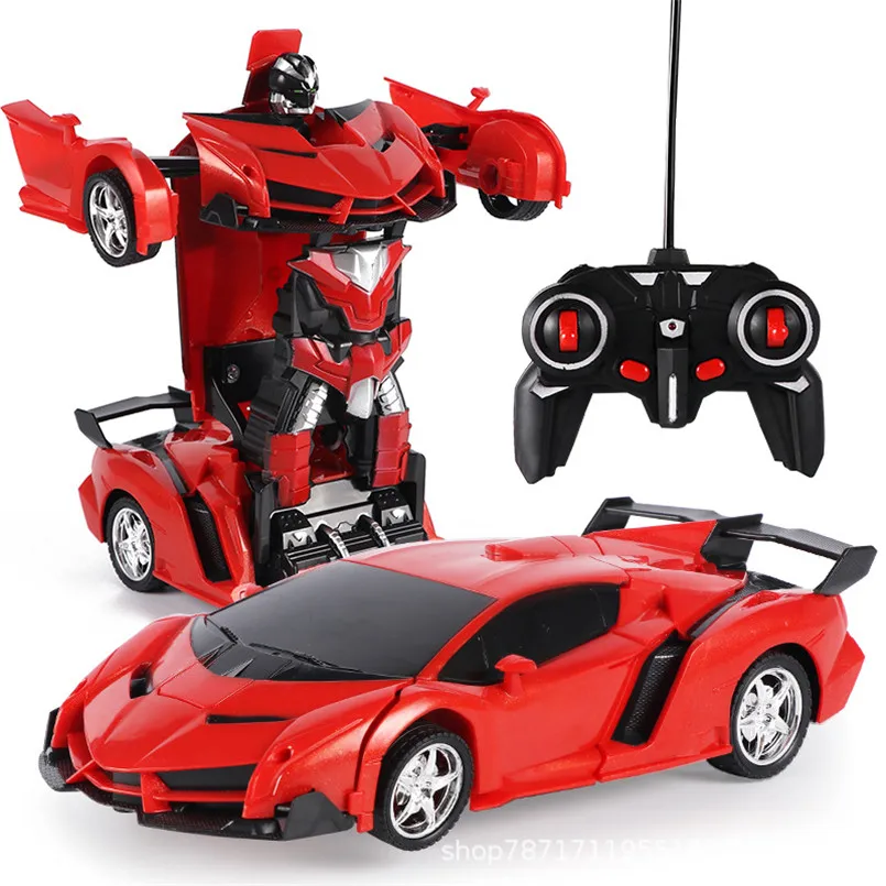 

2 в 1 Электрический Радиоуправляемый автомобиль, роботы-трансформеры, детские игрушки для мальчиков, спортивный деформационный автомобиль ...