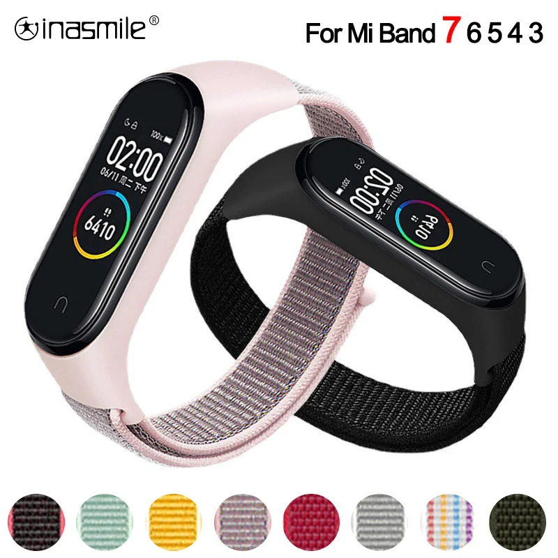 Браслет для xiaomi mi band 7 нейлоновый спортивный ремешок часов Mi 5 6 4 3 |