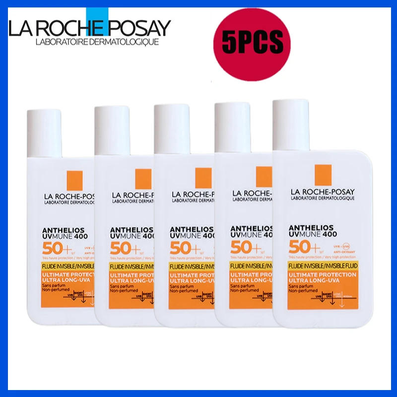 

5PCS La Roche Posay Sunscreen ANTHELIOS UVMUNE400 SPF50 Light And Thin Face Sunscreen Light And Thin Refreshing Sunscreen