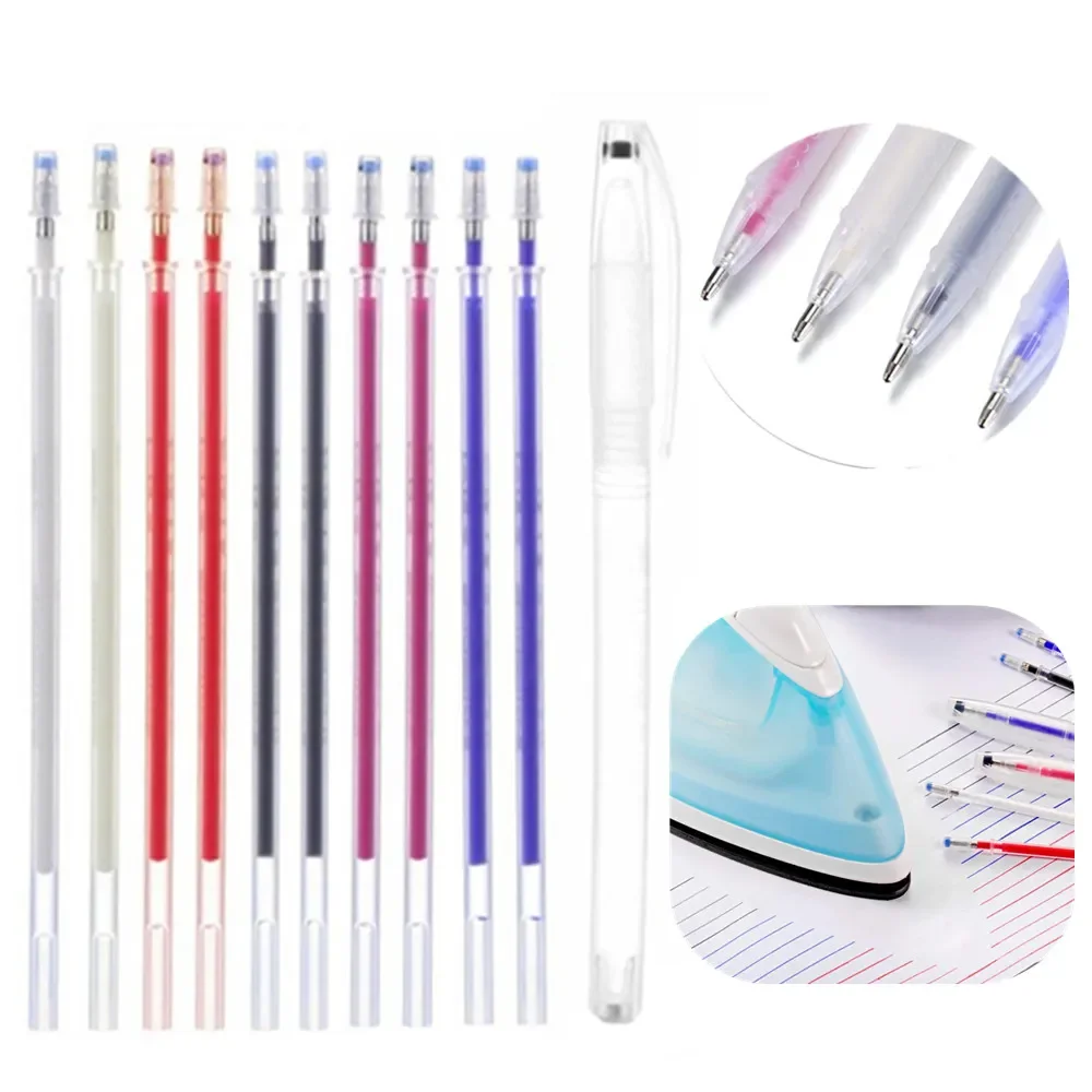 

Heat Wrap Fade Out Marker Pens Refill High Temperature Disappearing Fabric Markers Pencil Sewing Drawing Lines Accessories