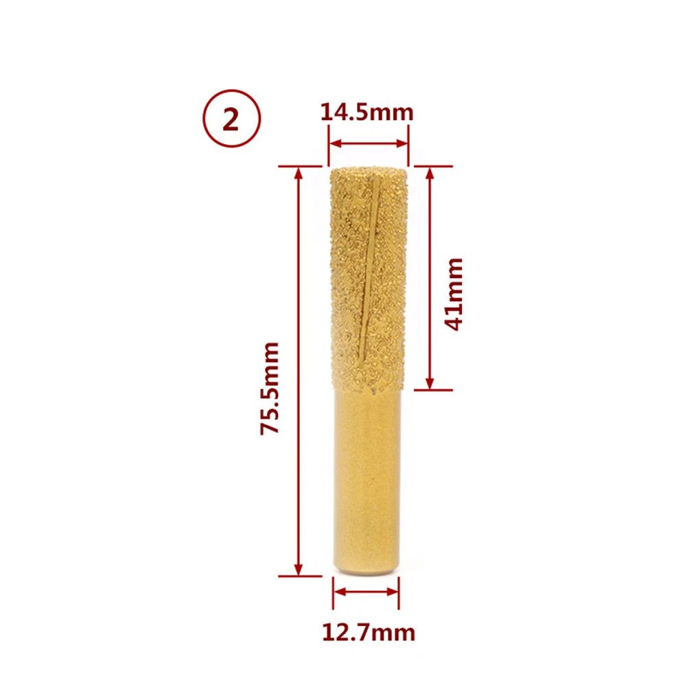 

1/2 Inch Shank Vacuum Brazed Diamond Router Bits For Granite Router Cutter Tools Stone Edge Cobblestone Carving Profiling Cut
