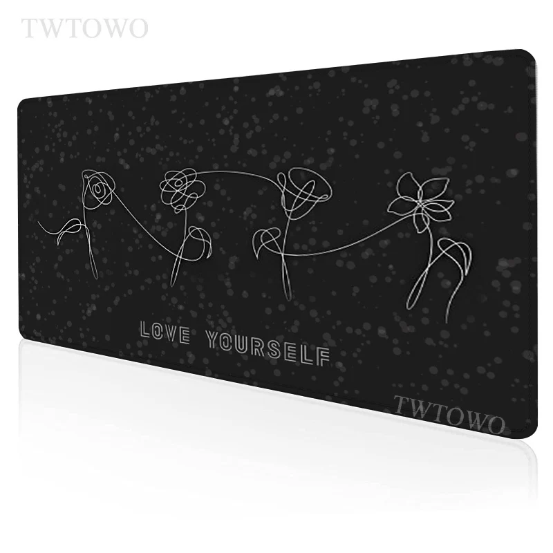 

Коврик для мыши Love Yourself Flower Kpop, игровой коврик XL для домашнего компьютера, большой коврик для мыши, XXL, нескользящий коврик, мягкий натуральны...