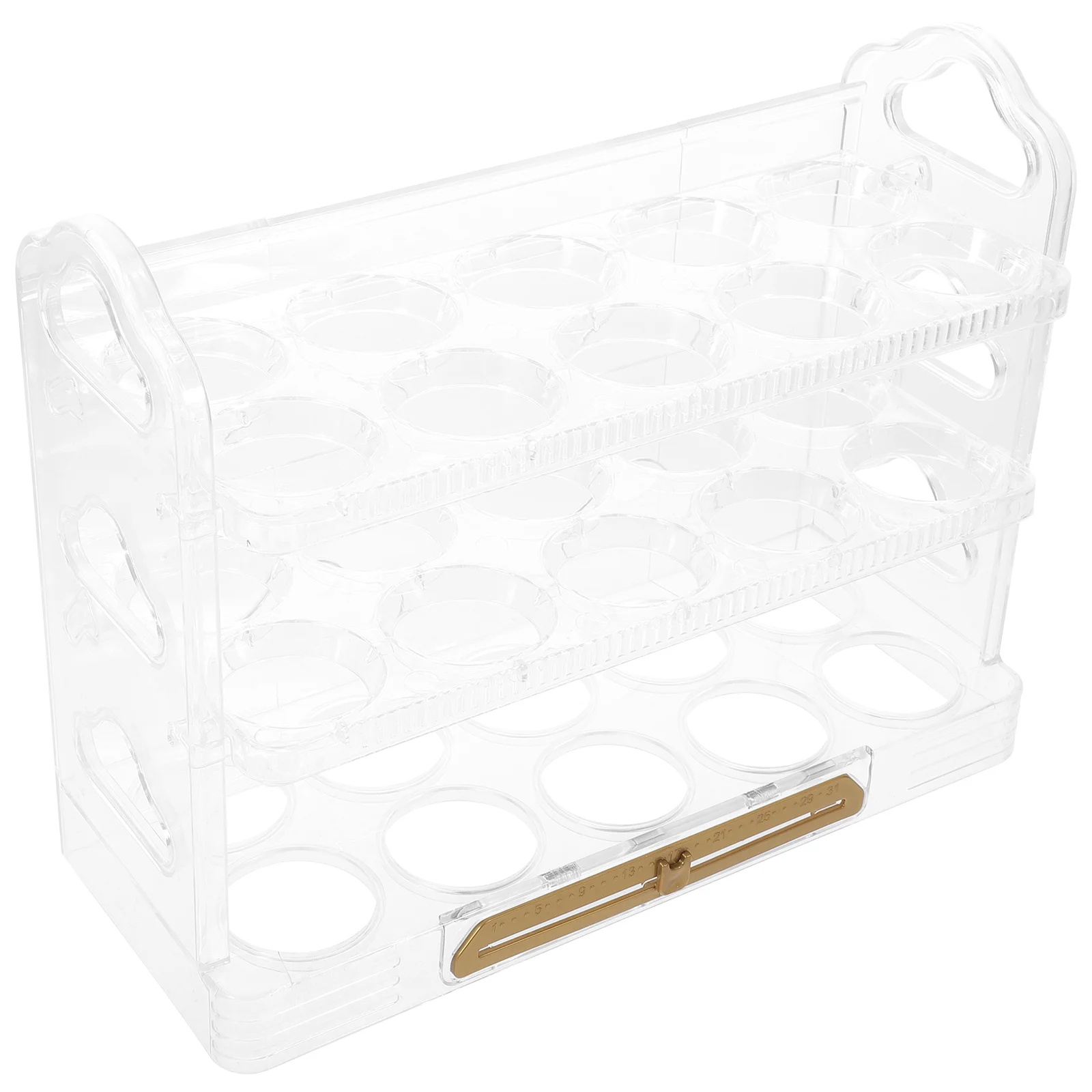 

Egg Carton Holder Tray Refrigerator Rack 3-layer Multi-layers Eggs Container Storage Plastic