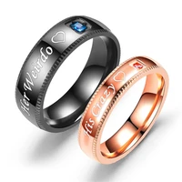 fashion couple rings his carzy her weirdo ring romantic zircon crown ring anniversary wedding band jewelry gifts