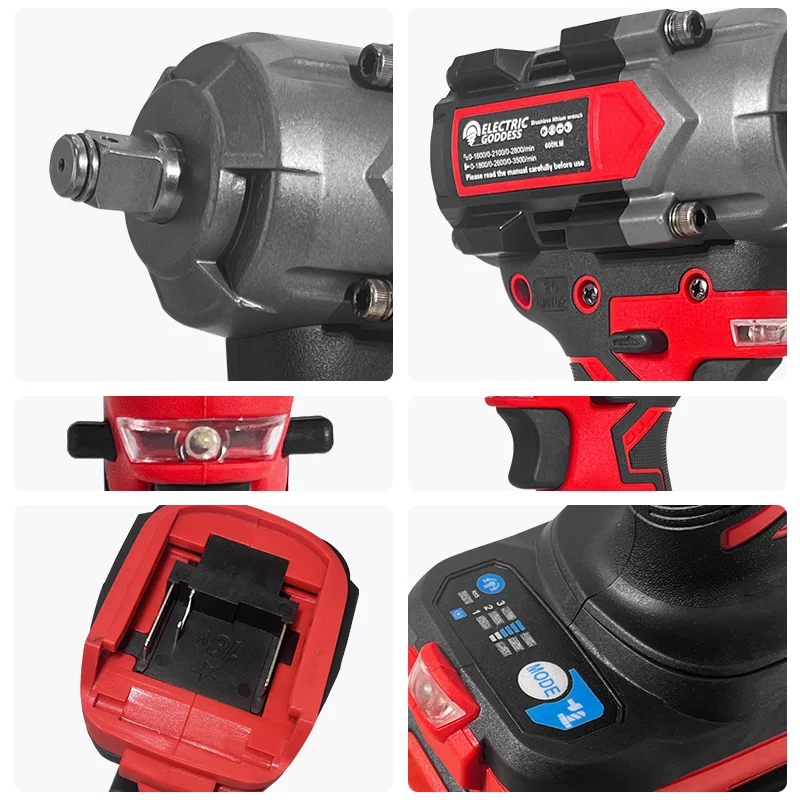 Гайковерт Электрический ударный 1/2 нм литий-ионный аккумулятор