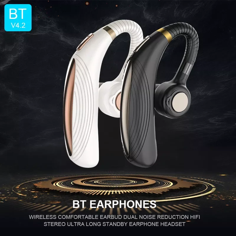 

2020 New Bluetooth Earphones Business Wireless Headphones For Smartphone HIFI Stereo HD With Mic Hands Free Painless Headsets