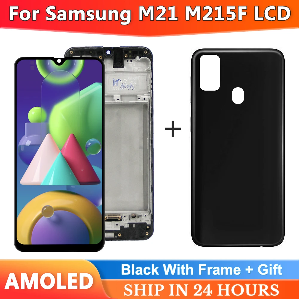 Super AMOLED ЖК-дисплей с рамкой для SAMSUNG Galaxy M21 2020 LCD M215 дисплей SM-M215F/DS ЖК-дисплей сенсорный экран дигитайзер в сборе