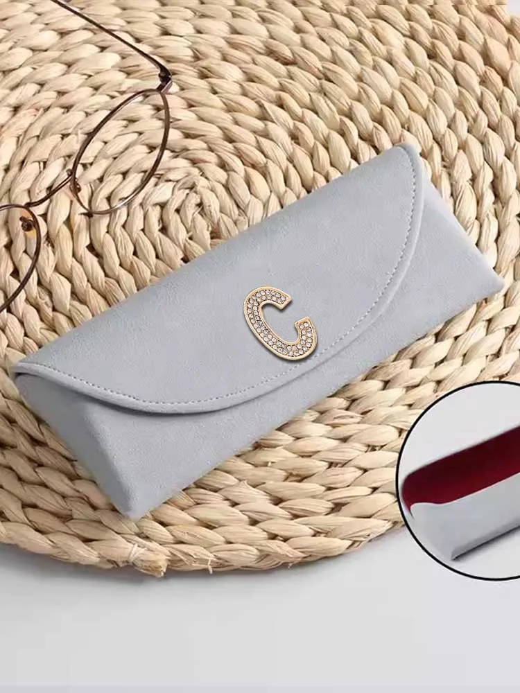 

Customized Tailored for Style with Metal Eyewear Cases Personalized Customer Name Gold White Letter Decor: Polished Artistry