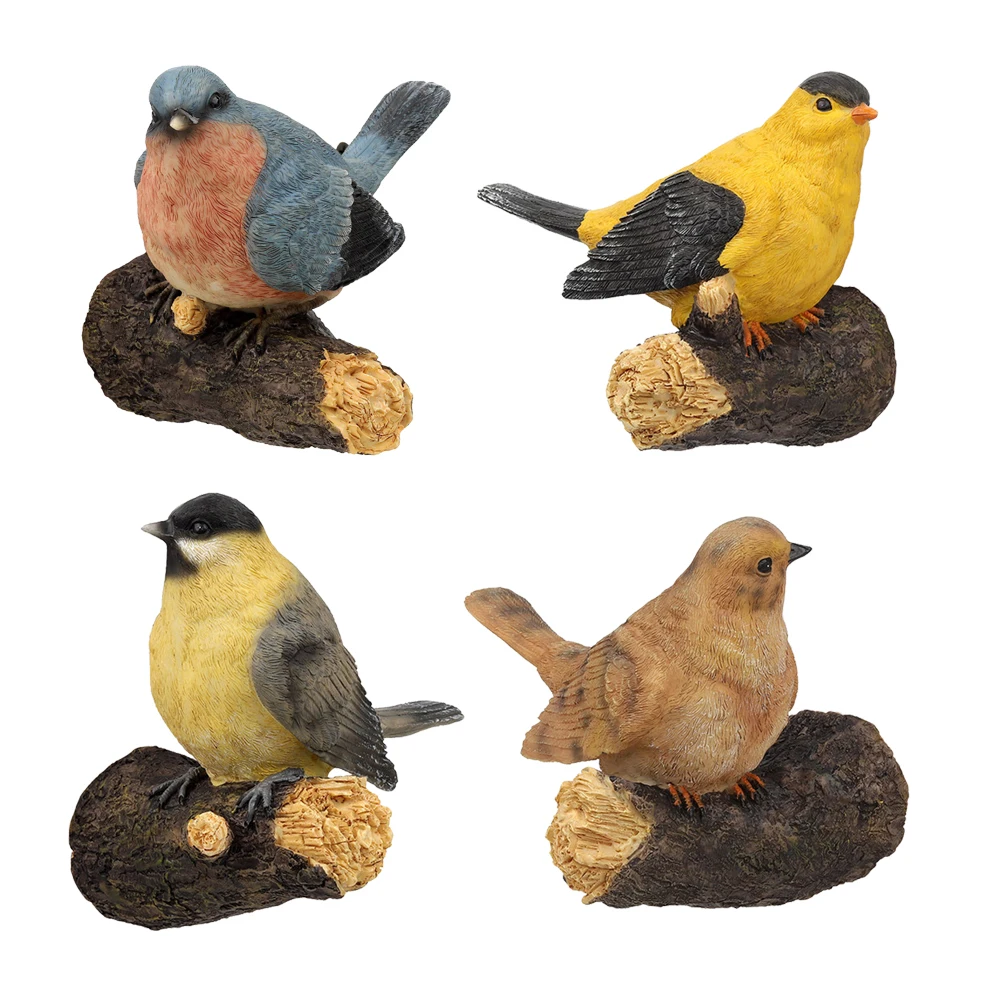 

Миниатюрная фигурка с имитацией пейзажа, миниатюрные Мультяшные фигурки маленьких птиц из смолы, крафтовое миниатюрное украшение для сада
