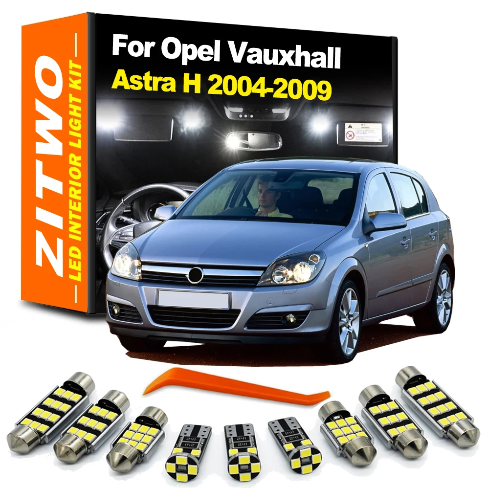 

ZITWO 13Pcs LED Interior Dome Map Reading Light Kit For Opel Vauxhall Astra H 2004 2005 2006 2007 2008 2009 Canbus No Error