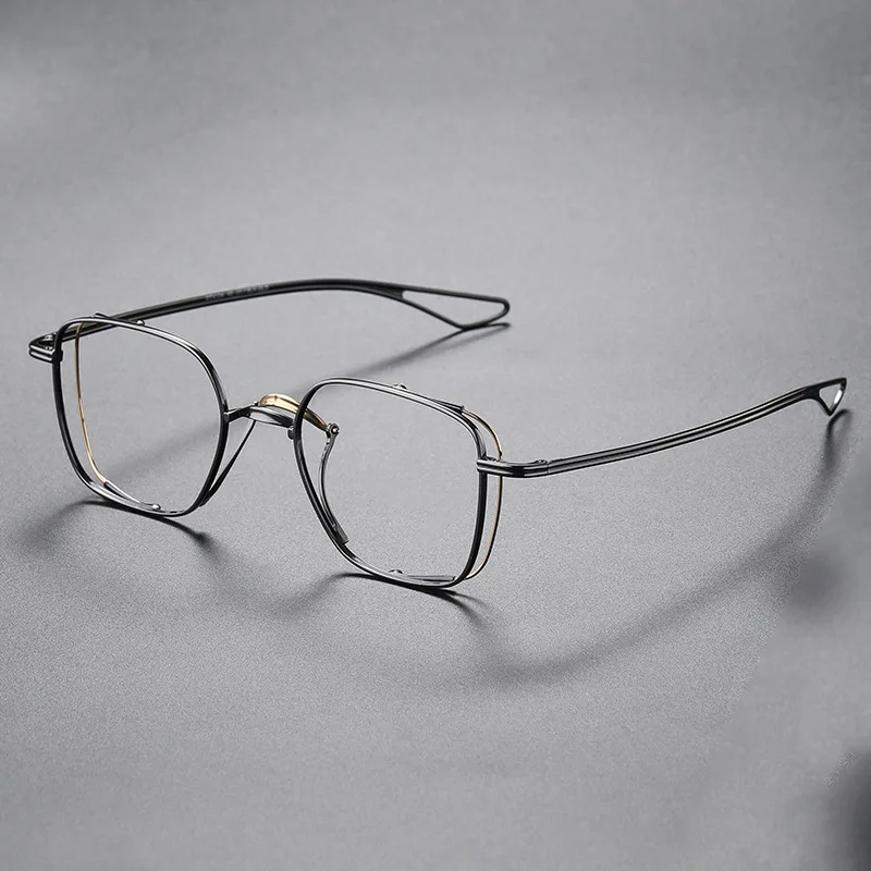 Vazrobe Titanium Reading Glasses Male Vintage Handmade Eyeglasses Frame Men Diopter Spectacles Anti Blue Light Steampunk Eyewear