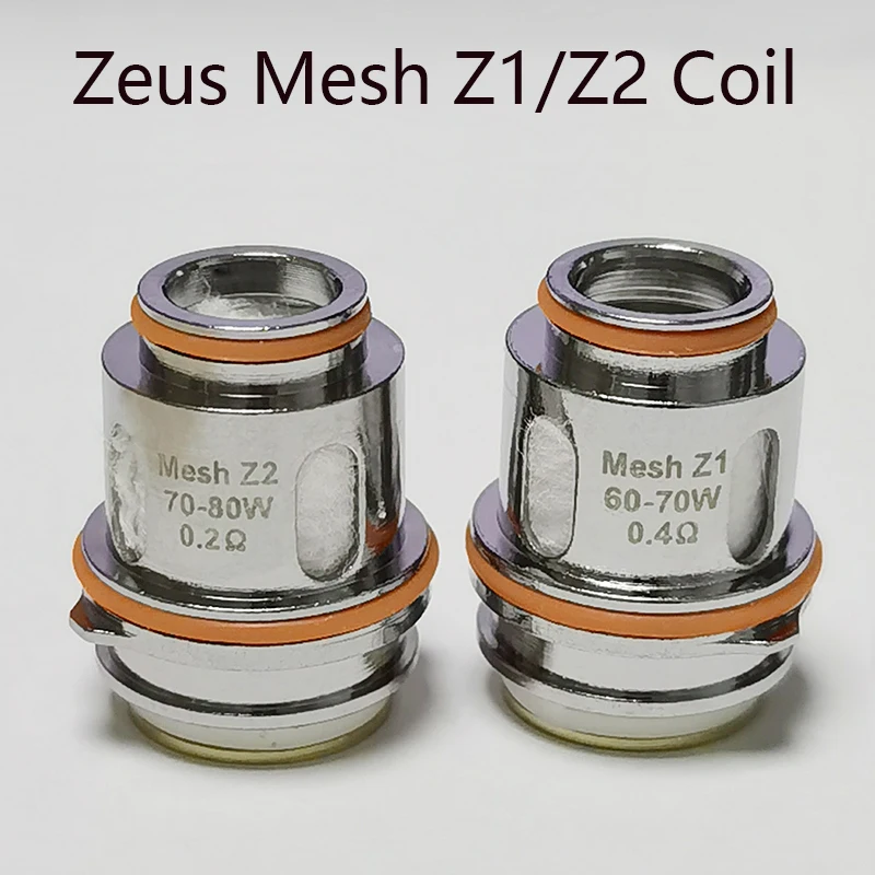 

5pcs Replacement Zeus Mesh Z1 Coil 0.4ohm/ Z2 0.2ohm Coil Head For Zeus Sub Ohm Tank Fit aegis legend Tank