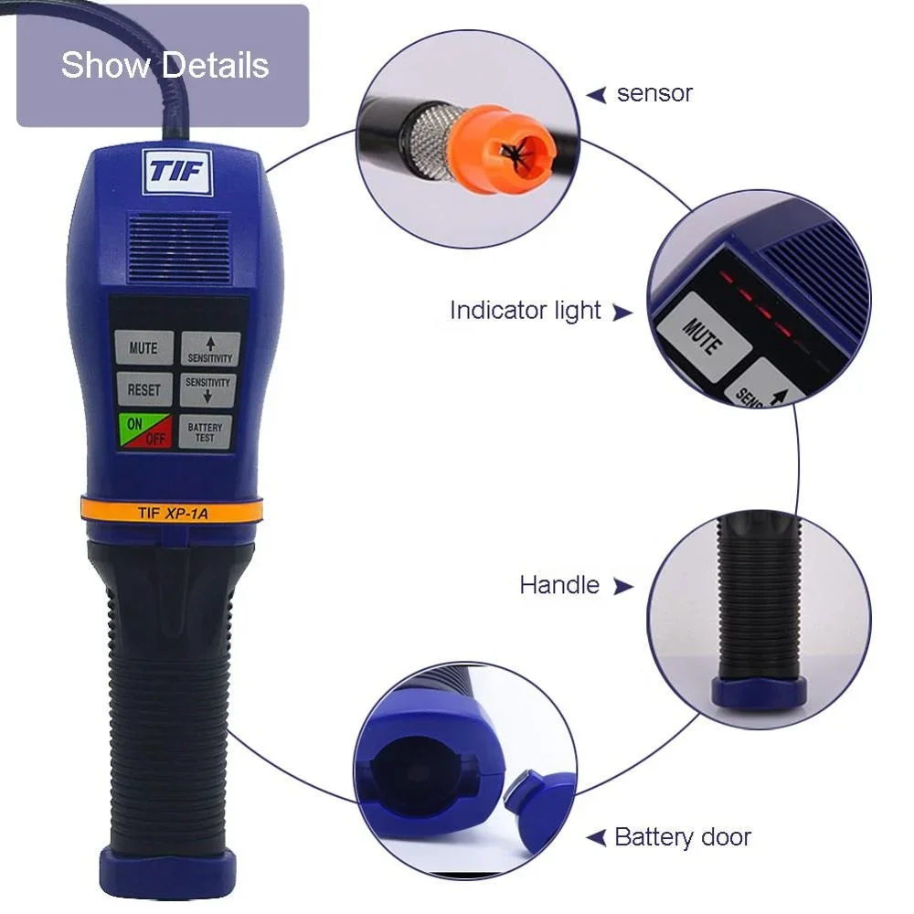 XP-1A Портативный детектор утечки хладагента и галогенного газа R134a R22 для