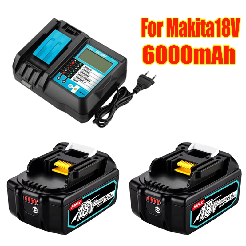 

Аккумуляторная батарея Makita BL1860 B 18 в 6,0 Ач для Makita 18 в BL1860 BL1840 BL1850 с зарядкой DC18RF