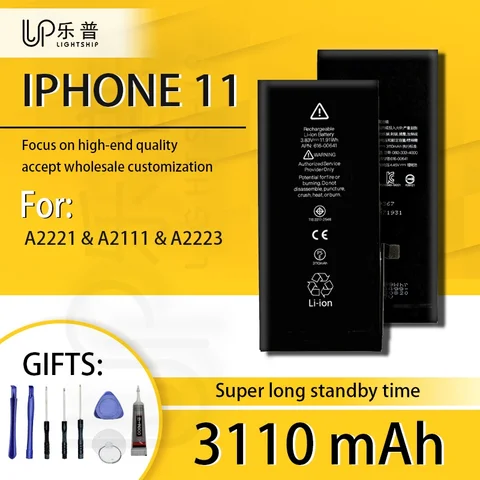 Оригинальная замена мобильного аккумулятора для iPhone 11, 3110 мАч, 11Pro, 3046 мАч, 11 Pro max, бесплатные инструменты, аккумулятор для мобильного телефона
