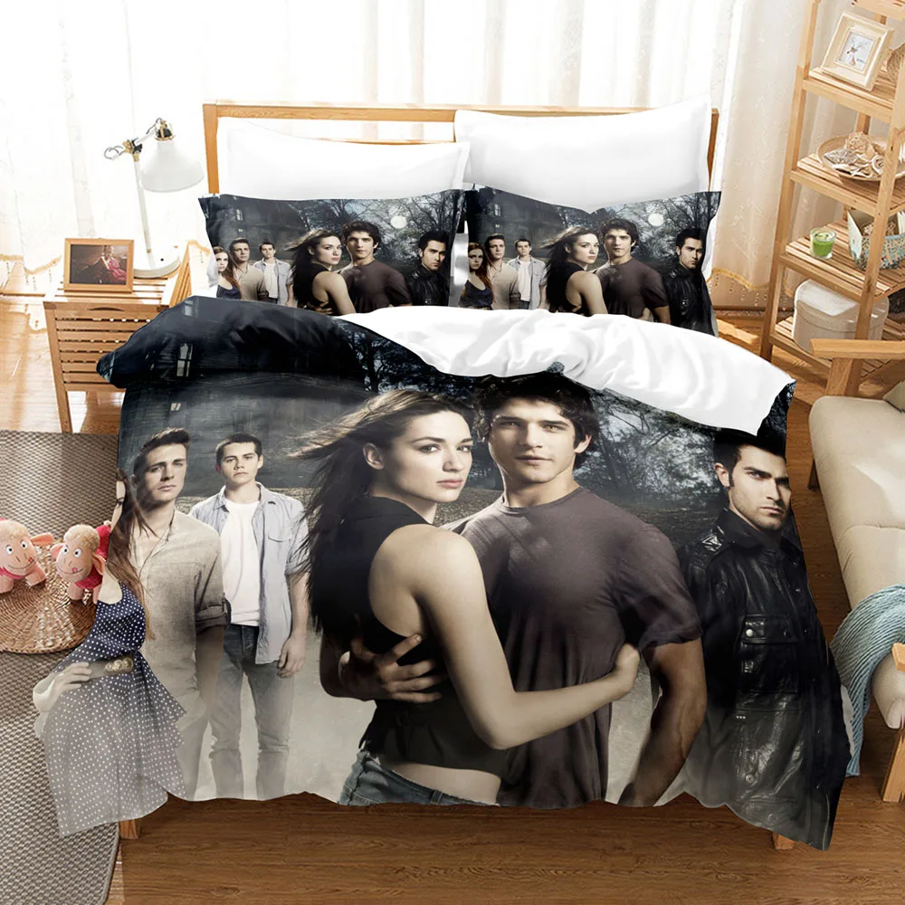 

Teen Wolf TV Series 3D Bedding Set Polyester Quilt Cover Gift Single Double Twin Queen King Home Decor Duvet Cover Pillowcases