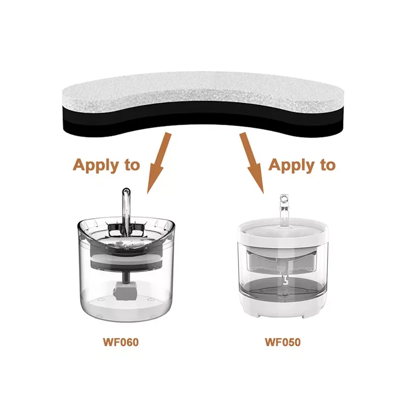 

2022New Cat Water Fountain Replacement Filters for WF050/WF060 Activated Carbon Filter for Pet Automatic Drinking Feeder Bowl