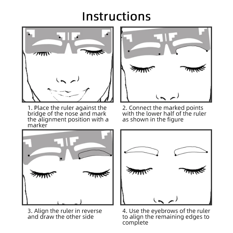 Трафарет для бровей микроблейдинг макияж многоразовый трафарет перманентного