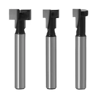 3 pcs 14 inch shank t slot cutter router bits keyhole router bit set for wood hex bolt t track slotting milling cutters
