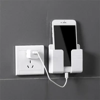 Phone Holder Plastic Bedroom Stand Electronics Remote Controller Sundries Storage Bracket Home Shelf Organizer Accessories