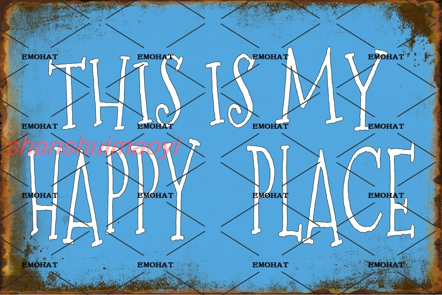 EMOHAT Оловянная металлическая вывеска Настенный декор This Is My Happy Place Eater