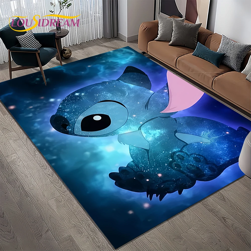 3D новый ковер Kawaii Stitch с рисунком Диснея для дома гостиной спальни дивана коврик