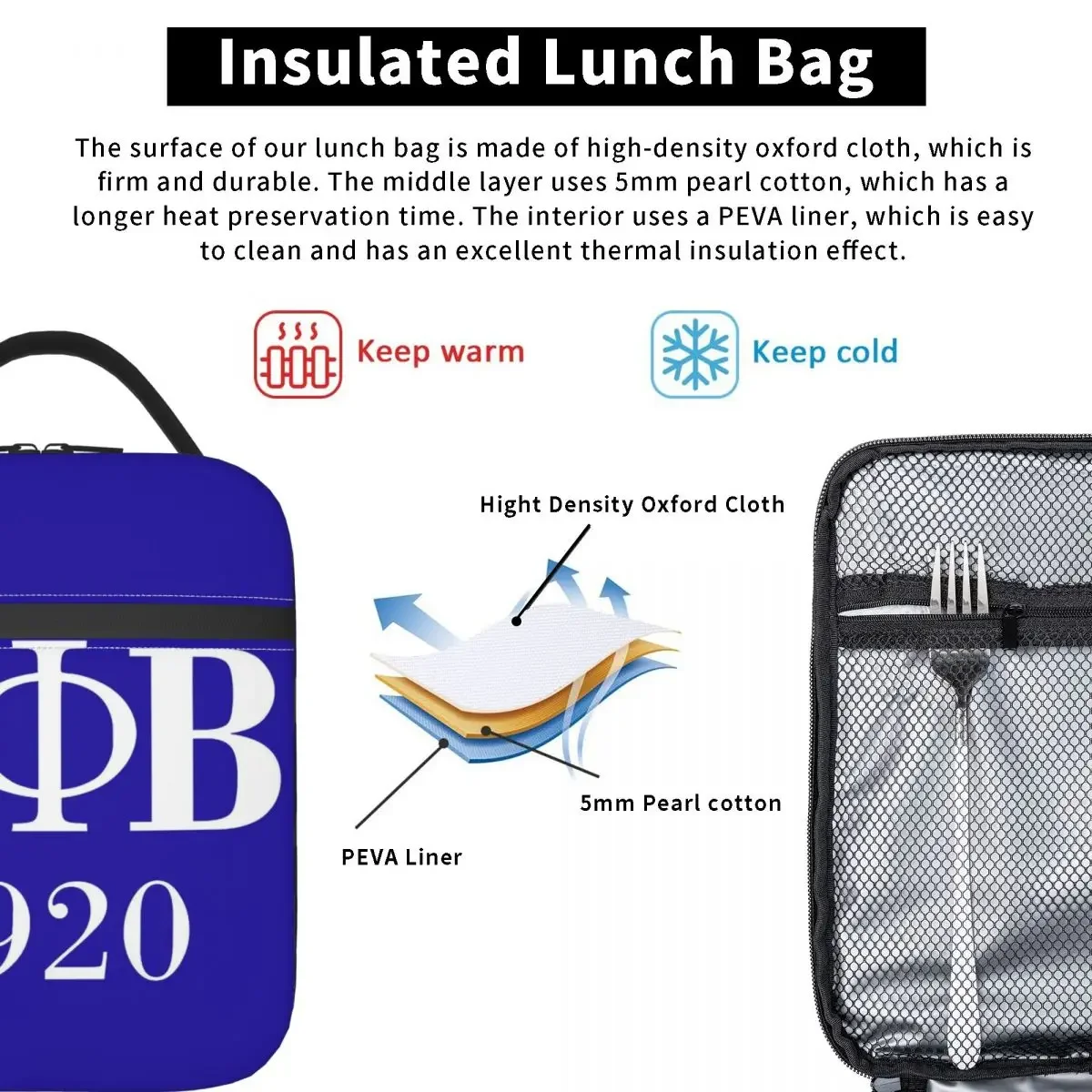 Портативные ланч-боксы с логотипом Zeta Phi Beta Sorority греческая буква 1920