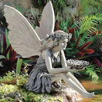 1 piece miniature garden fairies figurines sunflower fairy statue resin ornament decorations accessories14cm8cm14 8cm