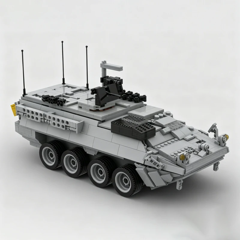 Фото 1702 детали MOC: Сборная модель боевой техники M1131 (огневая поддержка) для самостоятельной сборки, развивающая творческая игрушка для детей, рождественский подарок №2