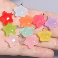 10pcslot mixed cute resin star charms pendants for bracelets necklace earrings jewelry making diy keychain parts 20x17 5mm