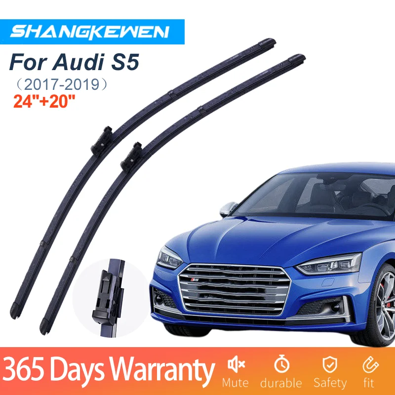 

Car Wipers Blade For Audi S5 Universal Frameless Noise Reduction Silicone Windshield Rubber ShangKeWen Wipers Audi Accessories