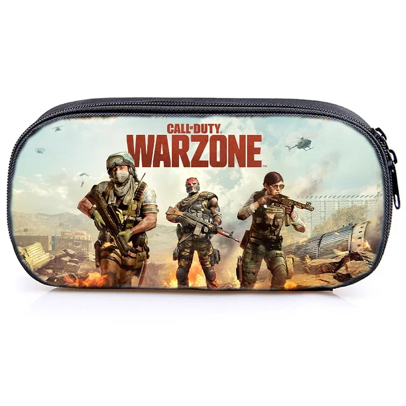 Фото Косметички с принтом Call Of Duty Warzone, студенческие пеналы для мальчиков и девочек, стационарная сумка для хранения ручек, коробка, школьные принадлежности, подарки №5