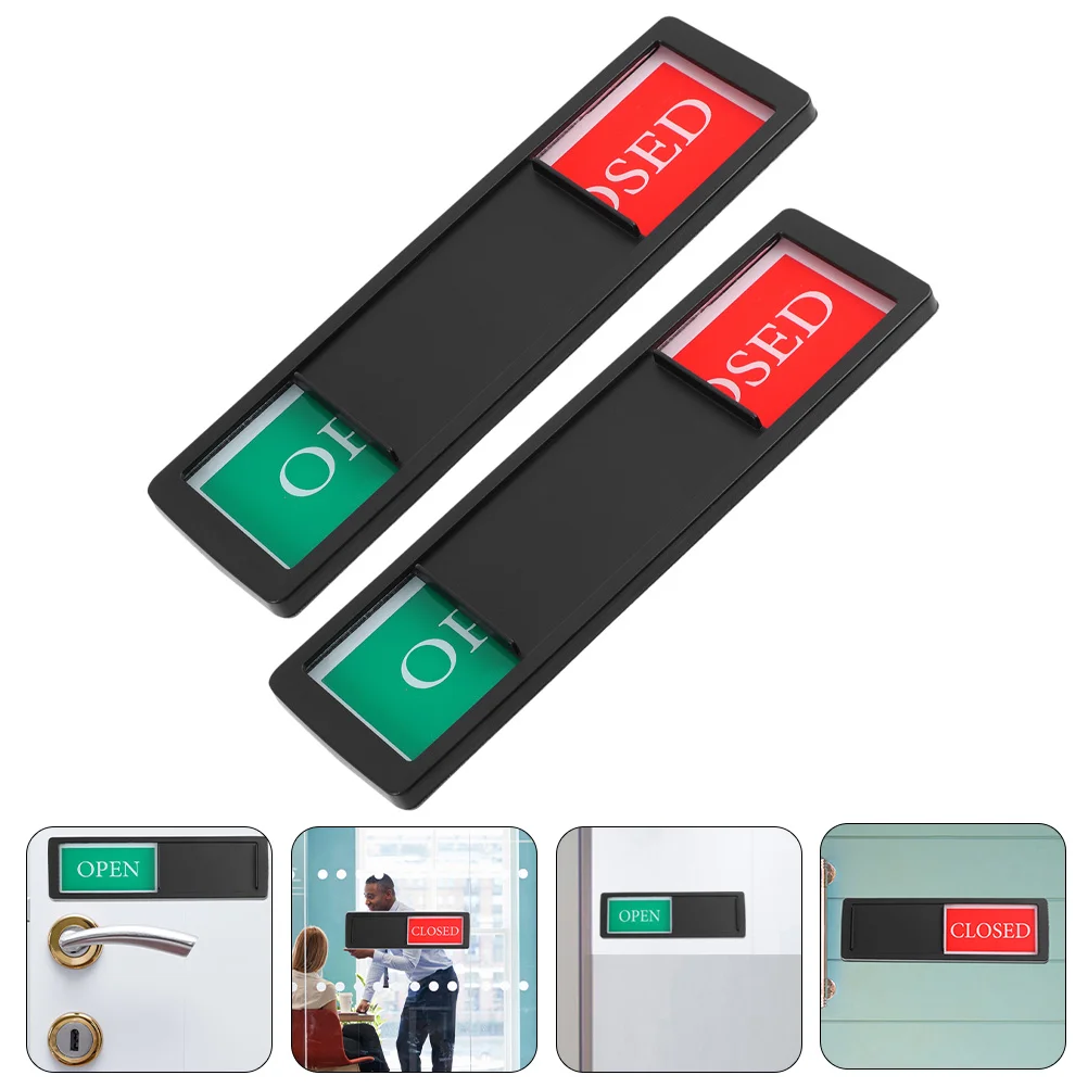 

2 Pcs House Number Indicator Office Magnetic Signs Closed Abs Spray Open Door