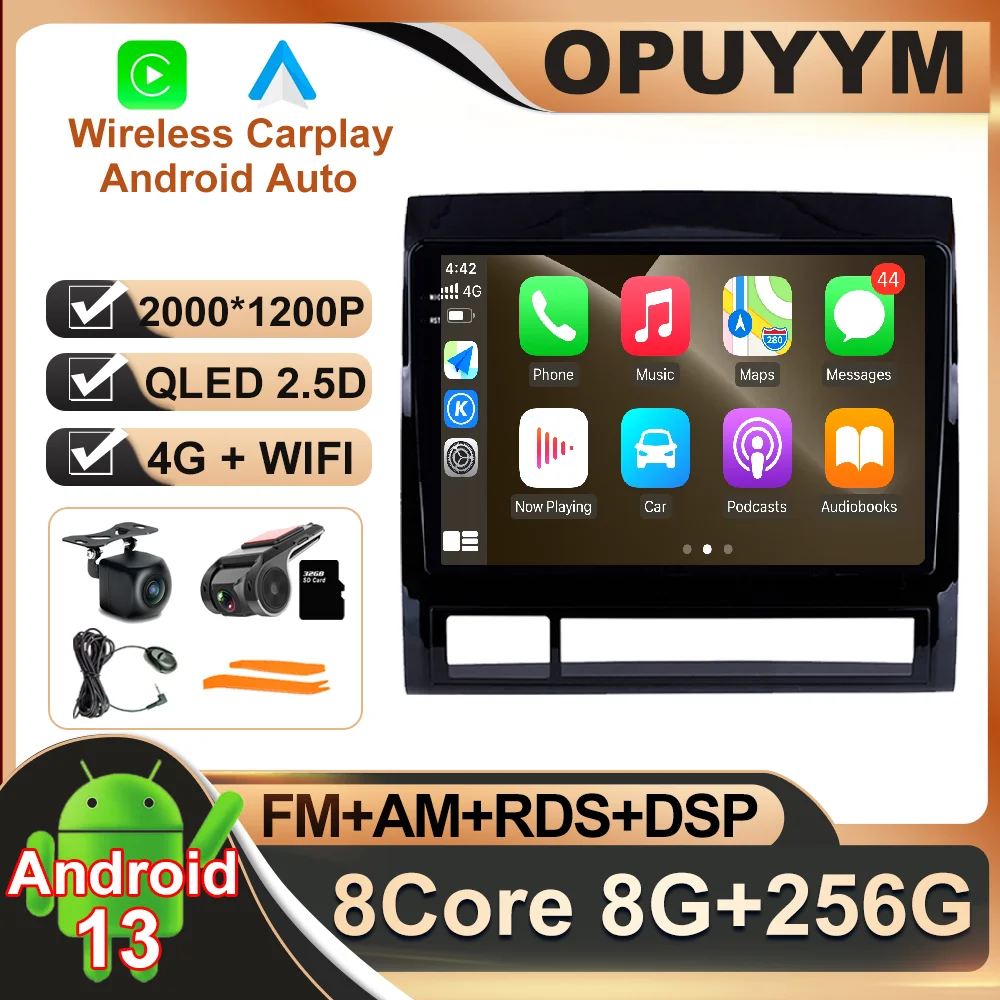 

Android 13 для Toyota Tacoma 2 N200 Hilux 2005 - 2015 Автомобильная Радио-навигация GPS Беспроводная Carplay Авто 4G LTE RDS мультимедиа AHD