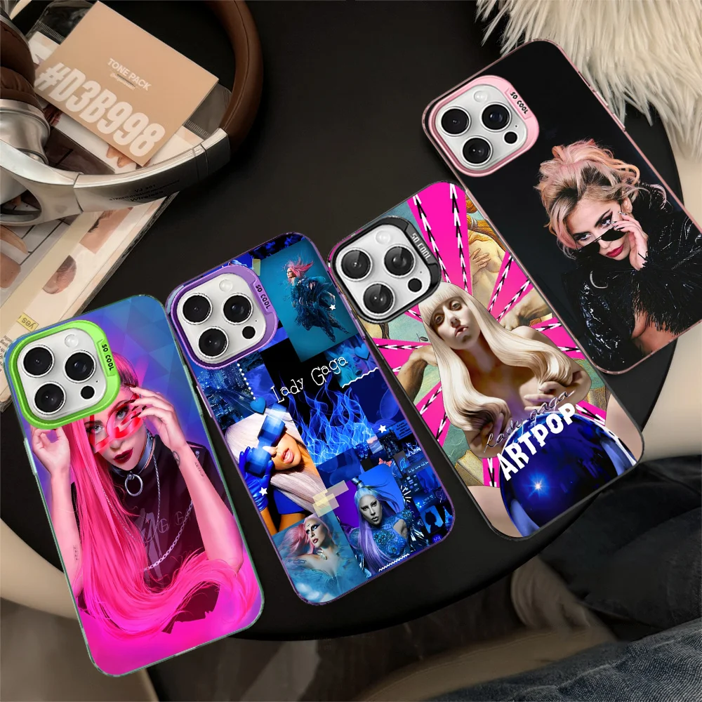 Чехол для телефона L-Lady G-Gaga Singer iPhone 16 15 14 13 12 11 Pro Max X XR XSMAX 8 7 Plus матовая