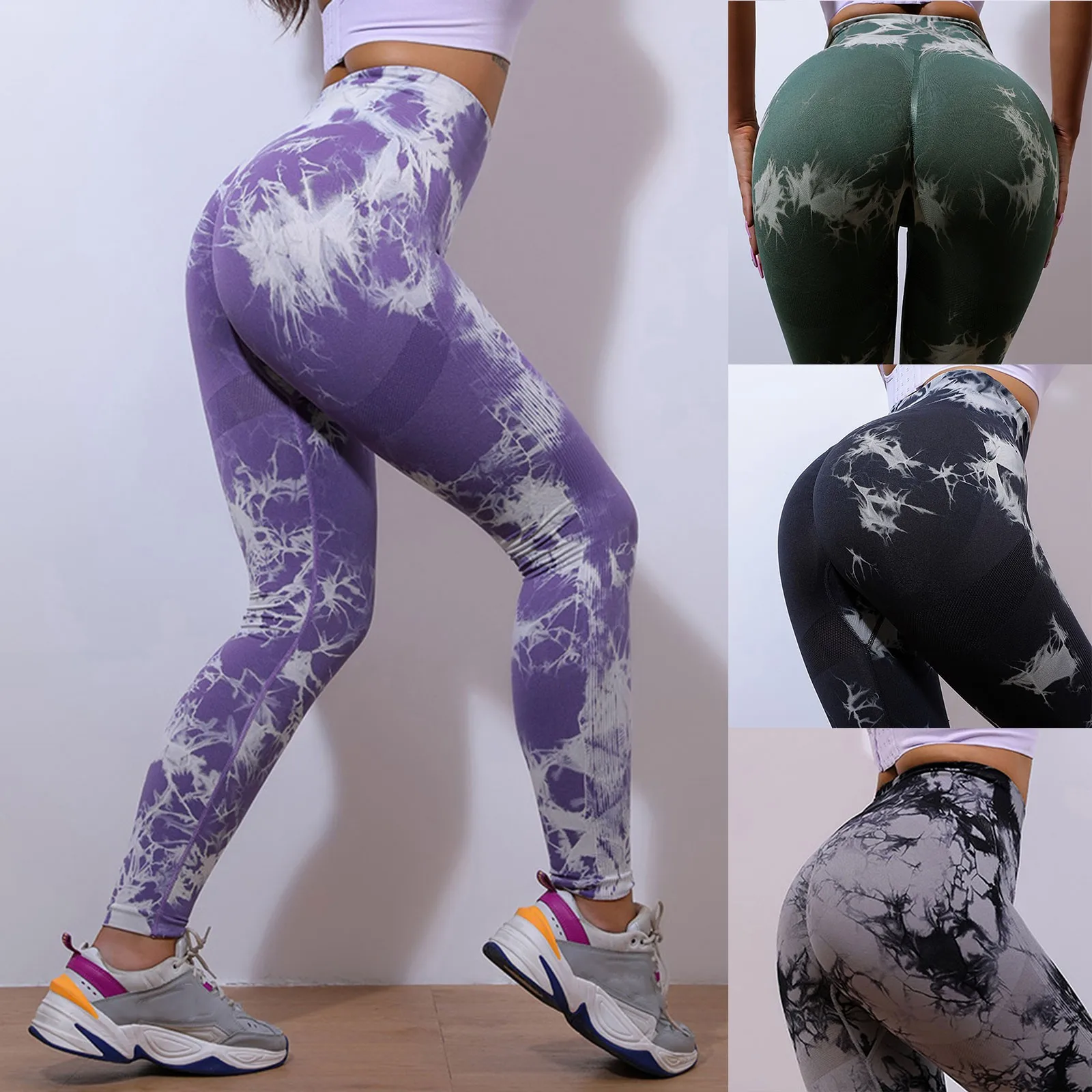 

Женские бесшовные брюки для йоги с высокой талией
