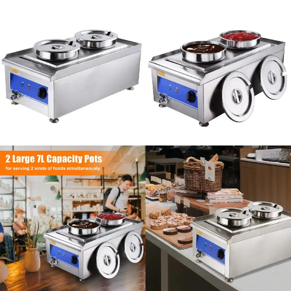 

Pots Countertop Food Warmer Stainless Steel Commercial Bain Marie