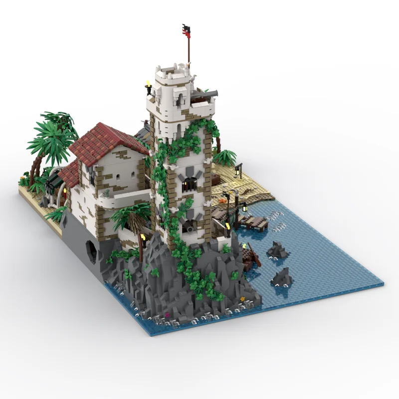 8047 деталей MOC Модель «Пиратский пляж» (Порт Саваж) — Конструктор, Архитектурная игрушка, Подарки на день рождения, DIY, Обучающий конструктор, Декоративный набор (art.: 3920dc99f90ef) - 3920dc99f90ef
