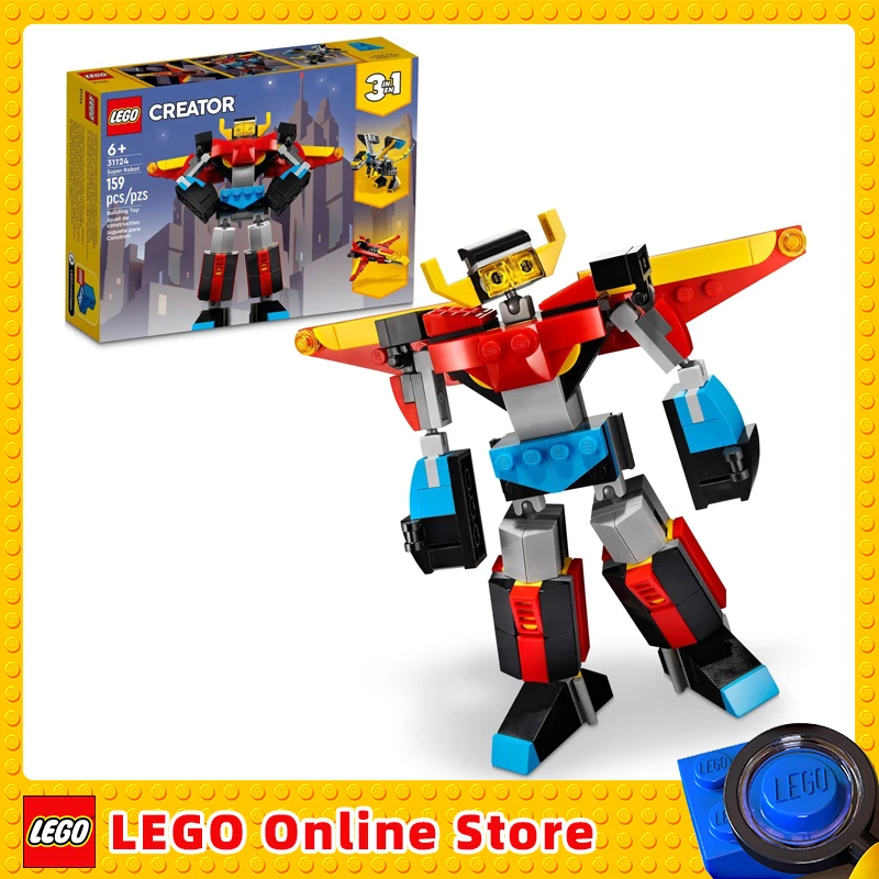 

LEGO Creator 3in1 Super Robot Toy to Dragon Figure to Jet Plane 31124 Creative Construction Bricks Set for Kids Birthday Gift