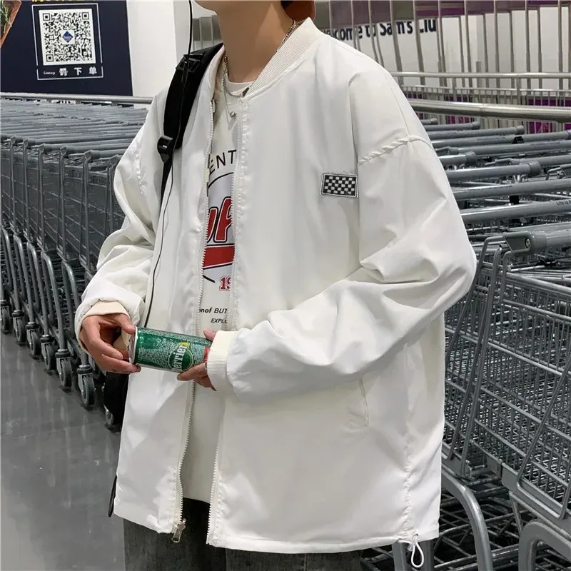 Мужская Двухсторонняя куртка в клетку повседневная американском стиле для весны