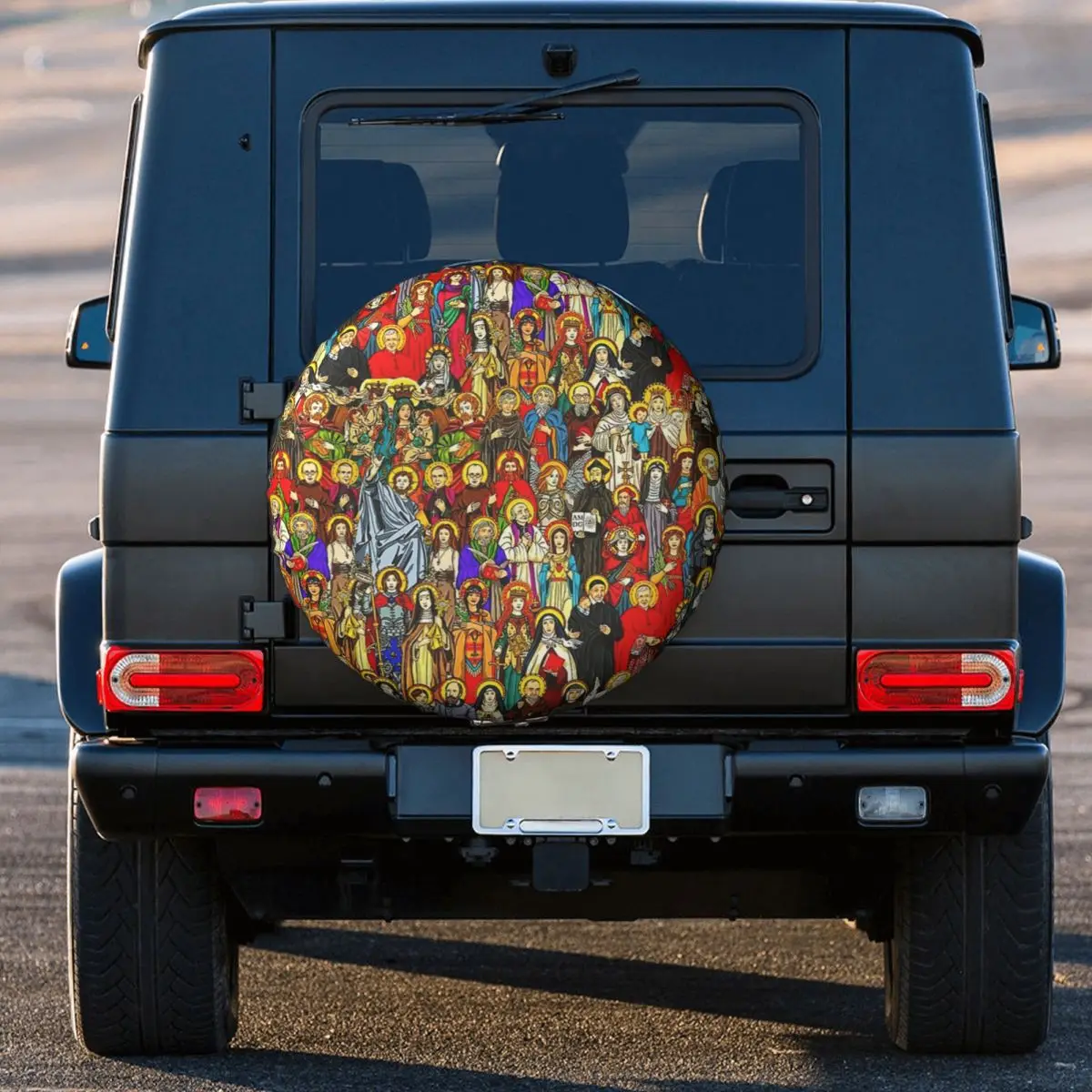 

Saints, All Saints, Catholic Saints Tire Cover Wheel Protectors Weatherproof Universal for Jeep Trailer RV SUV Truck