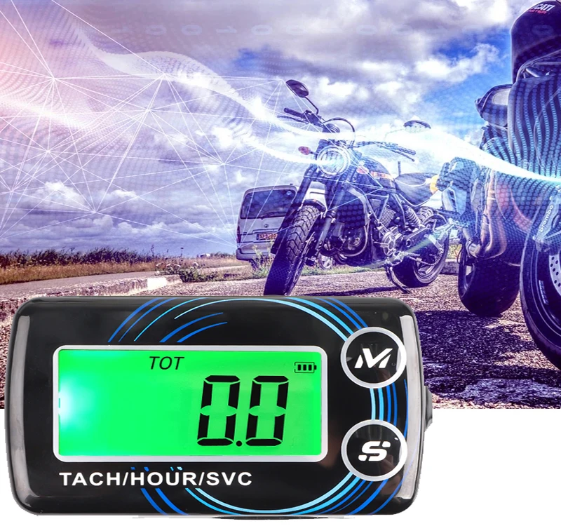 

Digital Tach Hour Meter Engine Waterproof LCD Display Tachometer Gauge Engine RPM For Motorcycle Motor Stroke Engine Car Boat