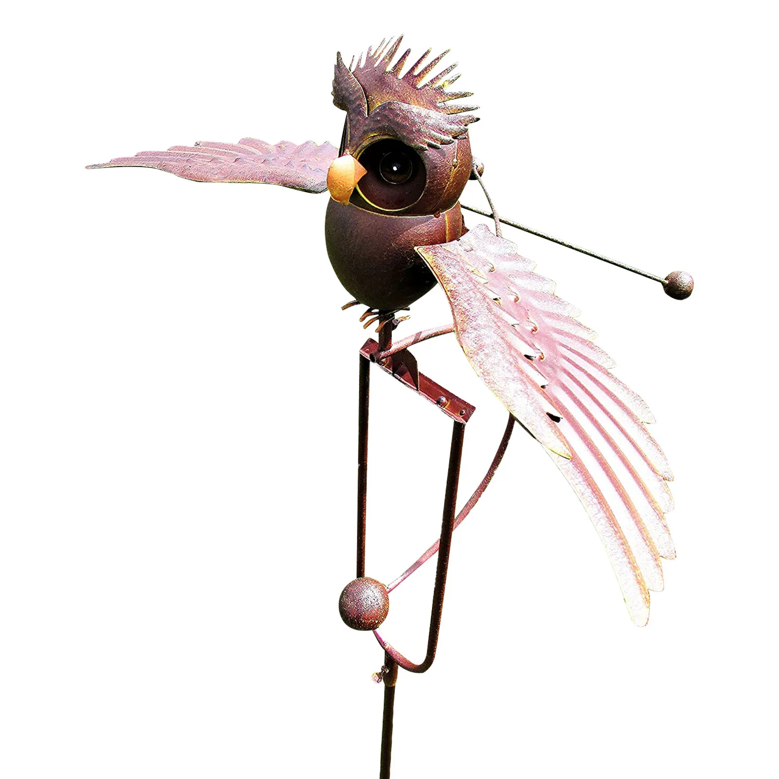 

Съемный садовый колышек в виде совы, большие качающиеся животные со складывающимися крыльями, садовые колышки, вертикальная металлическая ...