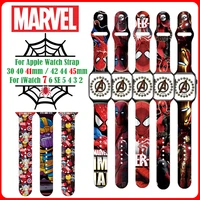 marvel spider man apple watch band 45mm 44mm 40mm 42mm 41mm silicone strap for apple watch se765432 bracelet for iwatch series