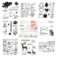 christmas 2022 new arrival clear stamps diy scrapbooking stencil photo album crafts paper card making handmade no cutting dies