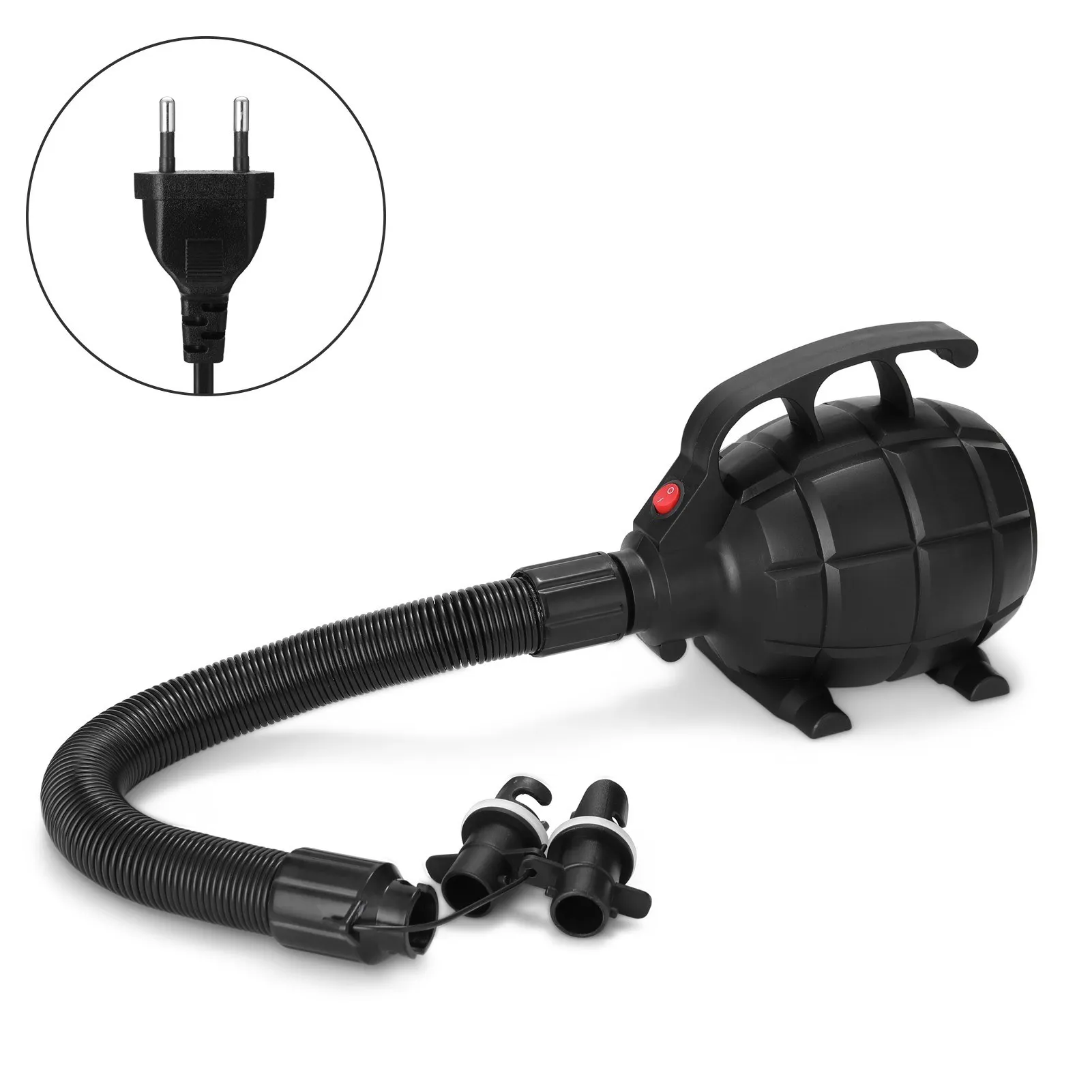 

Black Air Pump Portable Convenient Small Size Home Household Camping Utility Tool Air Bed