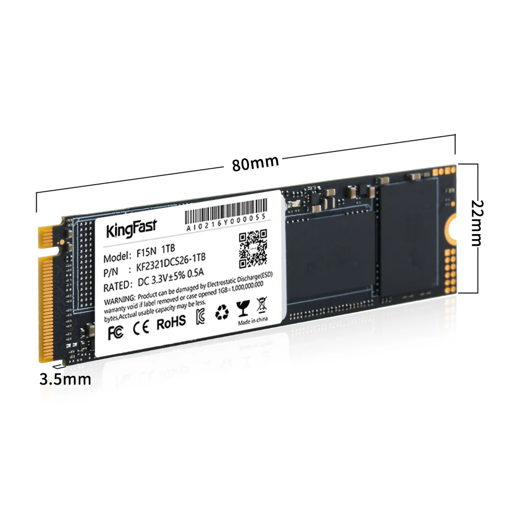 Твердотельный накопитель KingFast SSD M2 NVMe 1 ТБ 2 256 ГБ 512 M.2 с Dram SLC Cache PCIe внутренний