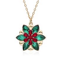 anastasia womens necklace vintage elsa princess crystal pendant cosplay jewelry for girlfirend christmas gift