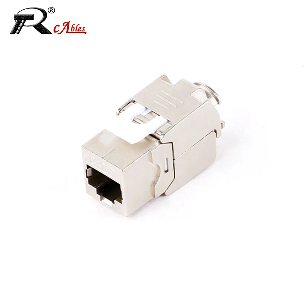 1 шт. STP RJ45 Cat7 Keystone Jack без инструментов разъемы из цинкового сплава адаптер сетевой